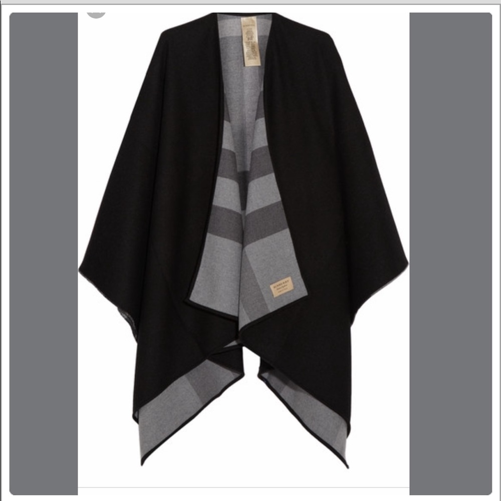 New💕Burberry merino check cape - Picture 4 of 8